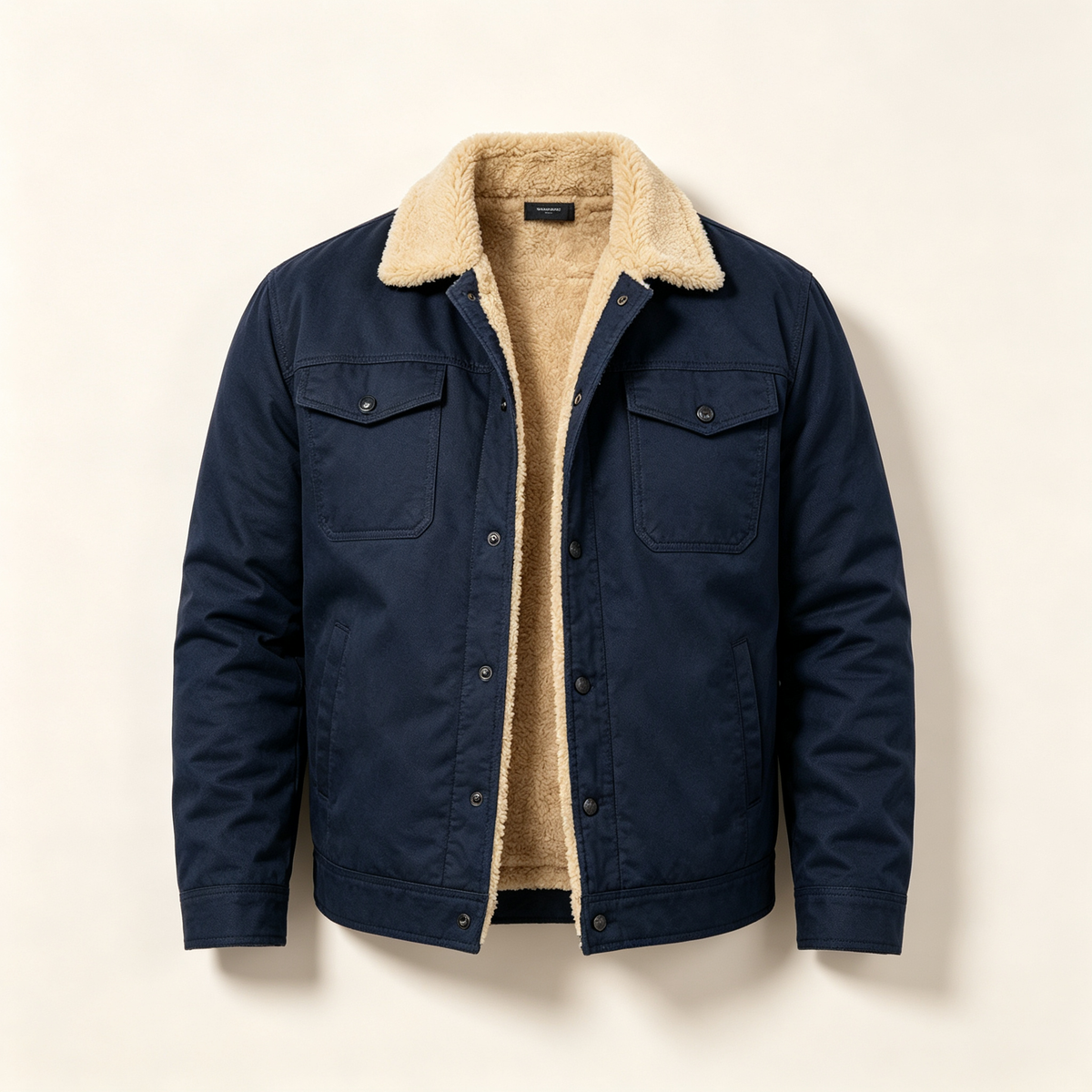 🔥 BESTSELLER | 6PCS $24.63 | Men's Sherpa-Lined Cotton Trucker Jacket