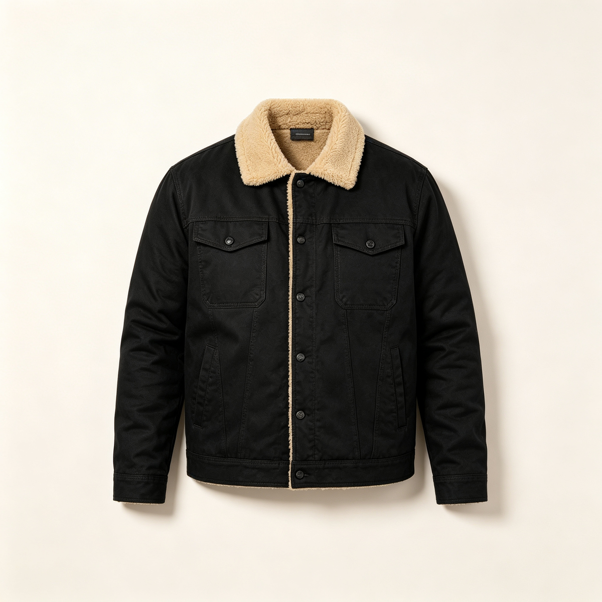 🔥 BESTSELLER | 6PCS $24.63 | Men's Sherpa-Lined Cotton Trucker Jacket