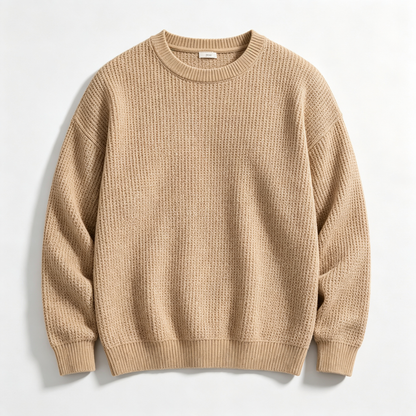 🔥 BESTSELLER | 8PCS $24.63 | Men’s Waffle Knit Crewneck Sweater