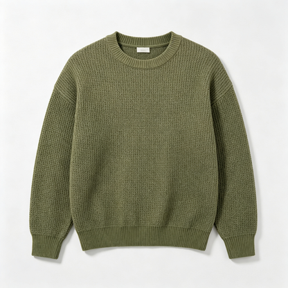 🔥 BESTSELLER | 8PCS $24.63 | Men’s Waffle Knit Crewneck Sweater