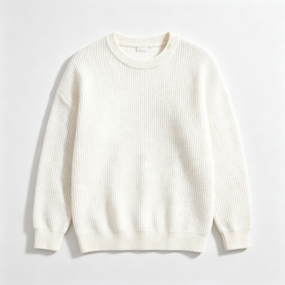 🔥 BESTSELLER | 8PCS $24.63 | Men’s Waffle Knit Crewneck Sweater
