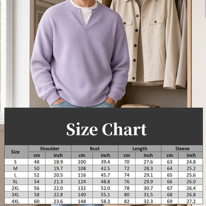 ⌛Limited-Time Offer🛍️Layered Comfort Waffle Long Sleeve Top