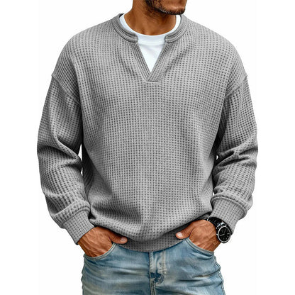 ⌛Limited-Time Offer🛍️Layered Comfort Waffle Long Sleeve Top