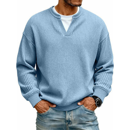 ⌛Limited-Time Offer🛍️Layered Comfort Waffle Long Sleeve Top