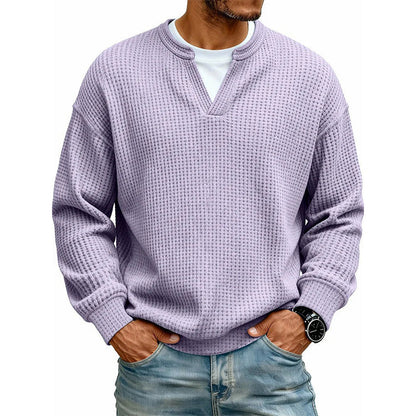 ⌛Limited-Time Offer🛍️Layered Comfort Waffle Long Sleeve Top