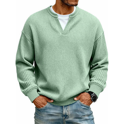 ⌛Limited-Time Offer🛍️Layered Comfort Waffle Long Sleeve Top