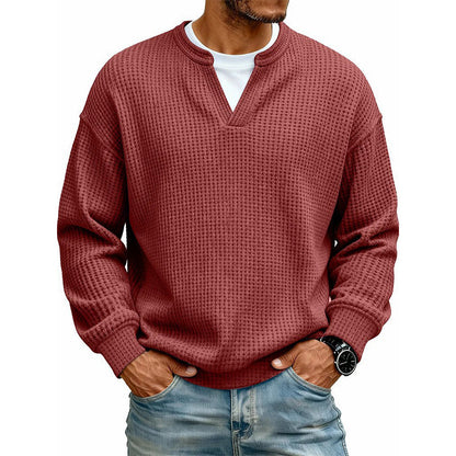 ⌛Limited-Time Offer🛍️Layered Comfort Waffle Long Sleeve Top