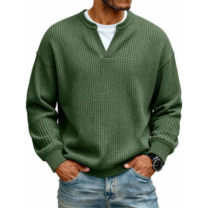 ⌛Limited-Time Offer🛍️Layered Comfort Waffle Long Sleeve Top