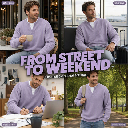 ⌛Limited-Time Offer🛍️Layered Comfort Waffle Long Sleeve Top