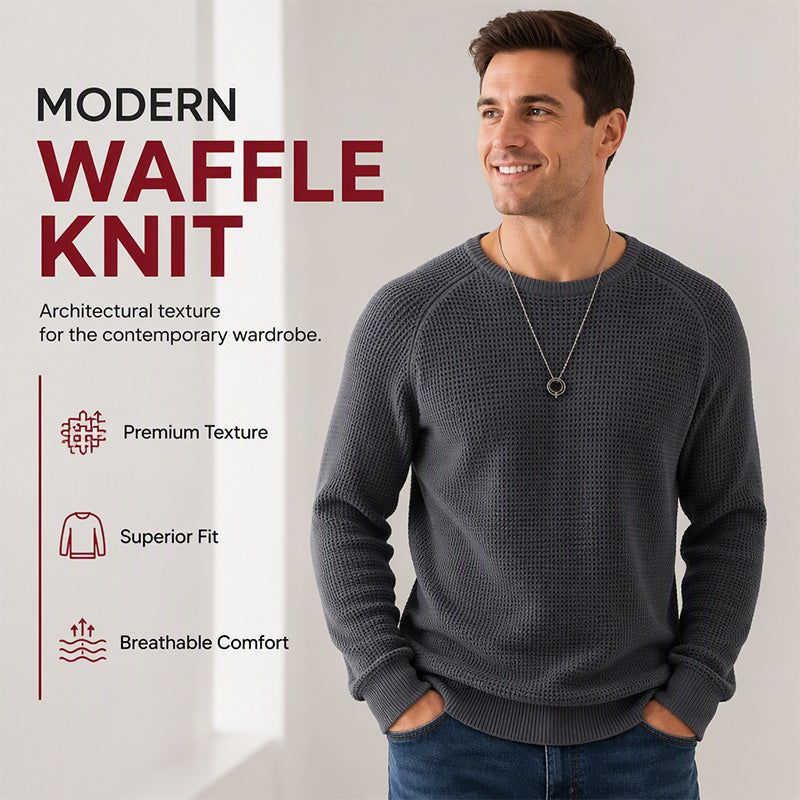 ✨Limited-Time Offer🎁Men's Crewneck Sweater Soft Casual Sweaters Classic Long Sleeve Pullover Sweaters with Ribbing Edge
