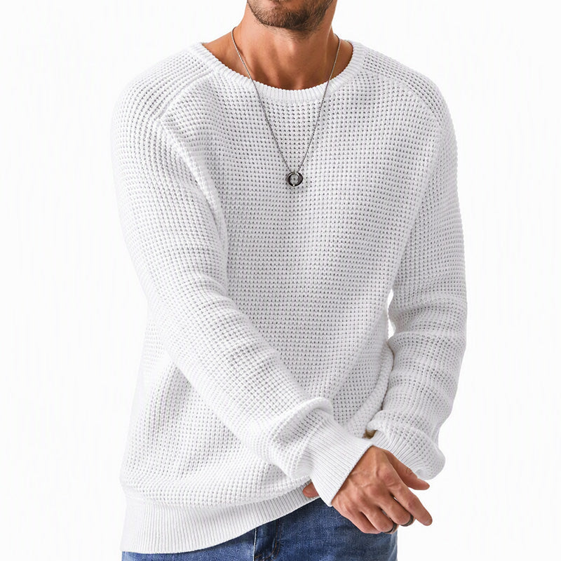 ✨Limited-Time Offer🎁Men's Crewneck Sweater Soft Casual Sweaters Classic Long Sleeve Pullover Sweaters with Ribbing Edge