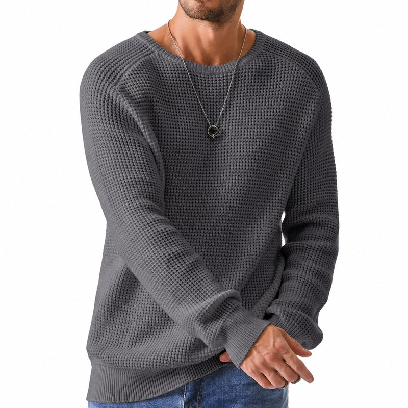 ✨Limited-Time Offer🎁Men's Crewneck Sweater Soft Casual Sweaters Classic Long Sleeve Pullover Sweaters with Ribbing Edge