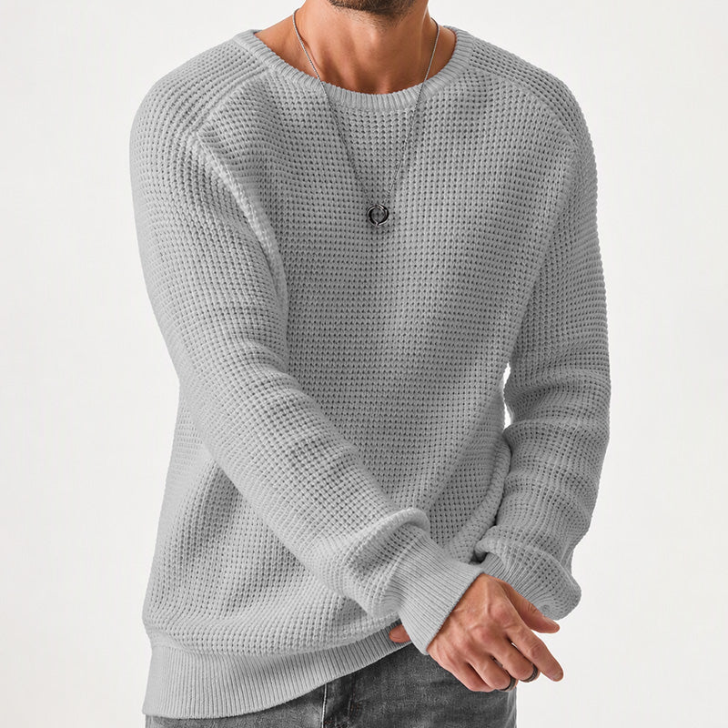 ✨Limited-Time Offer🎁Men's Crewneck Sweater Soft Casual Sweaters Classic Long Sleeve Pullover Sweaters with Ribbing Edge