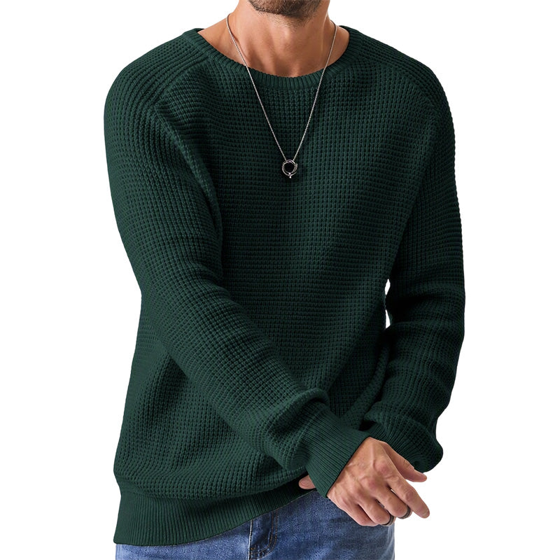 ✨Limited-Time Offer🎁Men's Crewneck Sweater Soft Casual Sweaters Classic Long Sleeve Pullover Sweaters with Ribbing Edge